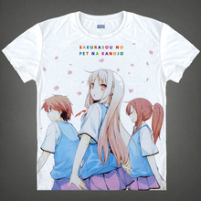 Sakurasou T-shirts Pet kawaii Japanese Anime t-shirt Manga Shirt Cute Cartoon shiina mashiro Cosplay shirts 37179321488 tee 534