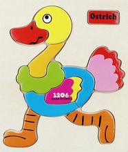 Wooden child educational wooden jigsaw puzzle 9 pieces of the 3 6 8 year old animal