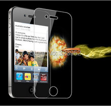 Free Shipping 10pcs/lot 0.26mm 9H Tempered Glass Screen Protector For iphone 4 4S With Retail Package