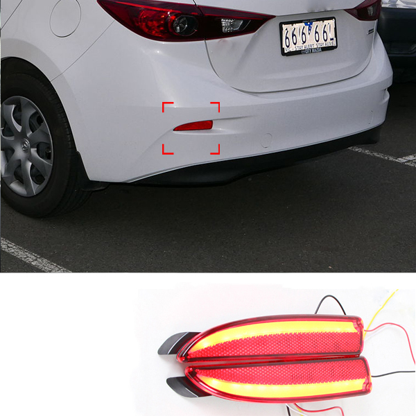 New Car Styling LED Bar Light for Mazda 3 Axela 2013 2014 Rear-end Tail Brake Parking Lights Turn Signal Rearing  Warning Lamp