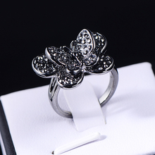 Vintage rings Gold Plated finger Bow ring wedding engagement Crystal Rings women jewelry wholesale