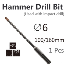 1pcs 6*160mm  SDS Plus Drill Bit  Hammer Drill Bit  Alloy cutter head  New product promotions  Free shipping