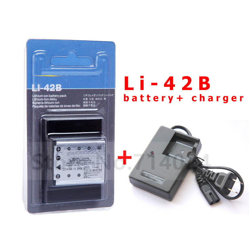LI 42B li40b Battery for OLYMPUS+battery charger li 40c For OLYMPUS