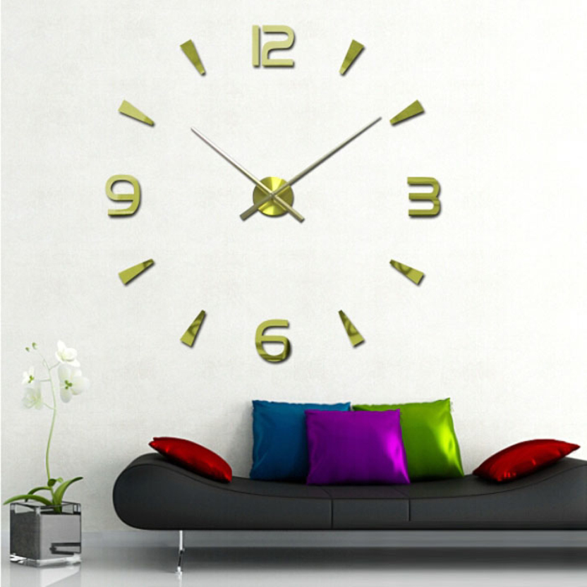 Fashion Heaven 3D Luxury DIY Large Wall Clock Mirror Surface Sticker Home Office Decor jun 17