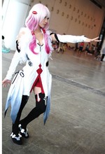 Package mail Guilty Crown Inori Yuzuriha Cosplay Costume white dress