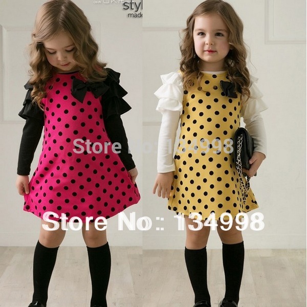 2014 New Spring Autumn Baby Girls Dress Clothes Ch...