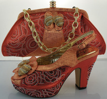 Wonderful wedding party sets matching shoes and bags for women African lady sandals and bag ME3303