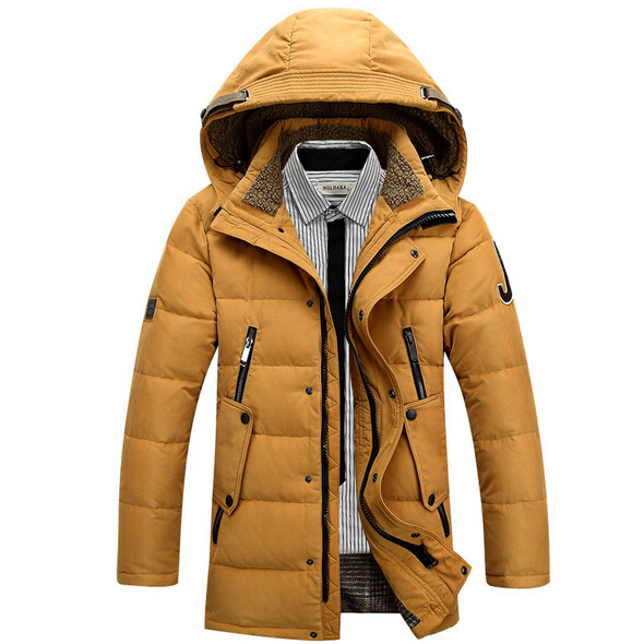 2015 New Fashion Men Winter Winter Down Jacket Withe Duck Down Jackets Parkas Solid Outdoor Warm