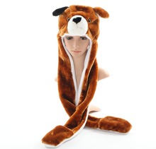 New Fashion Cute Plush White Panda Animal Hat with Paws for Teenagers Winter Hats Free Shipping