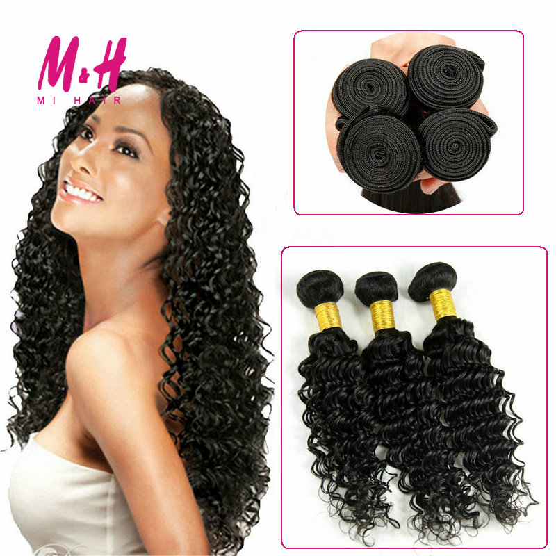 6A Peruvian Deep Curly Virgin Hair 4Pcs Unprocessed Peruvian Virgin Hair Curly Human Hair Extensions Cheap Peruvian Deep Wave