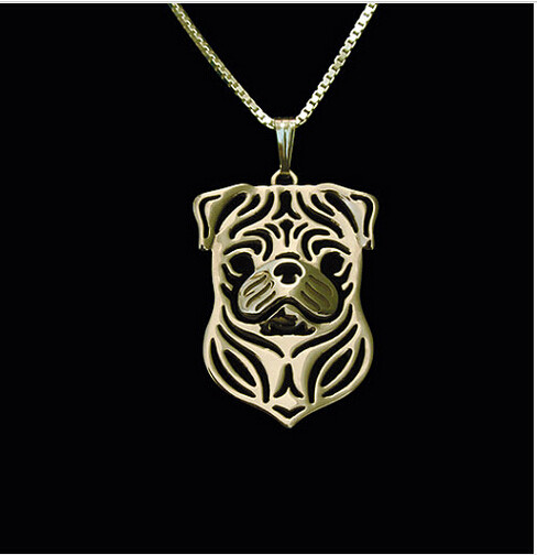 pug necklace dog pendant jewelry
