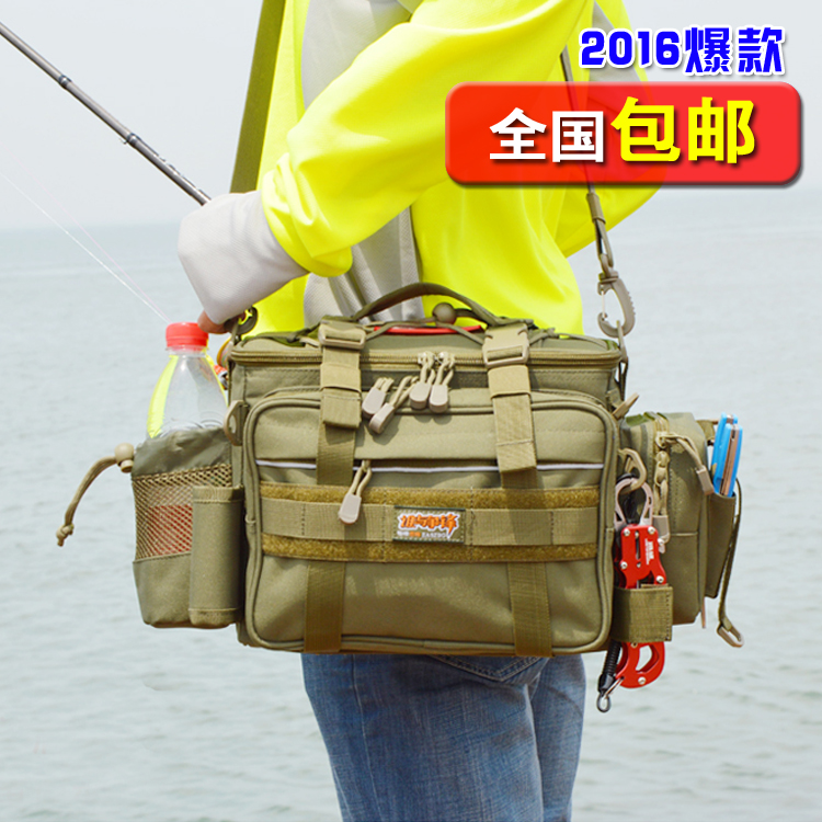 2016 New Lure bag multifunctional waist pack waterproof boat bag leg bag fishing tackle waist pack Large pole package