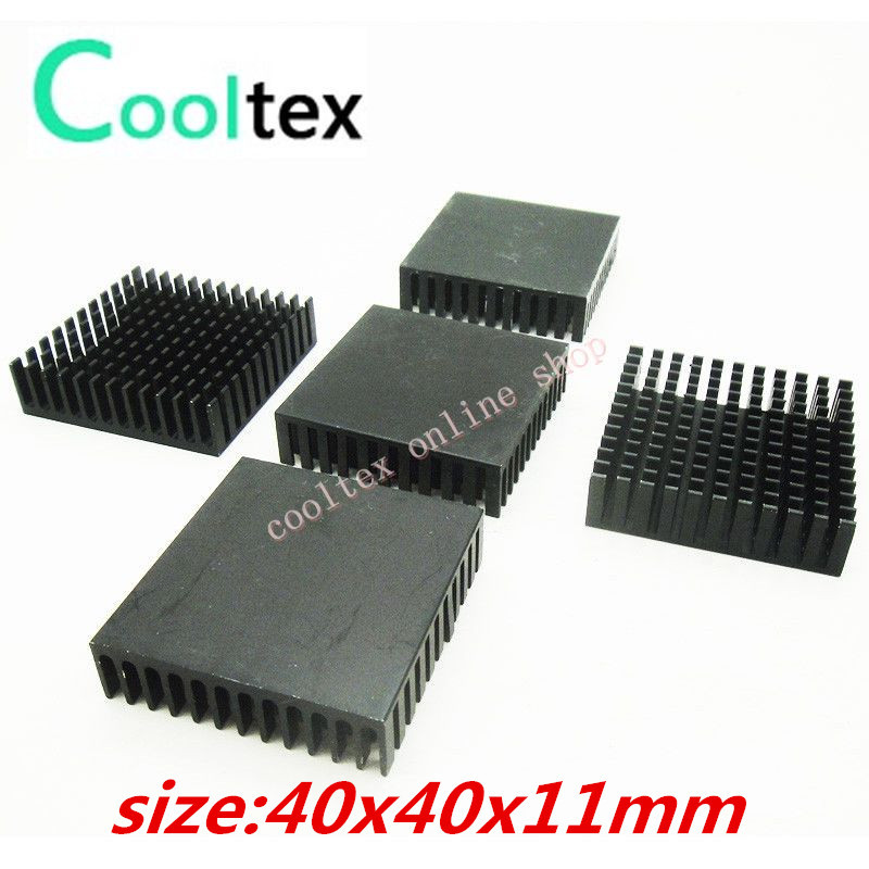 100pcs Extruded Aluminum heatsink 40x40x11mm , Chip CPU  GPU VGA  RAM LED  IC heatsink,COOLER,,radiator
