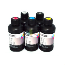 Hot 5x250ml B/C/M/Y colors UV Ink/UV LED Ink/UV Printing Ink For epson UV Flatbed Printer dx3 dx5 dx7 + 250ml Coating for uv ink