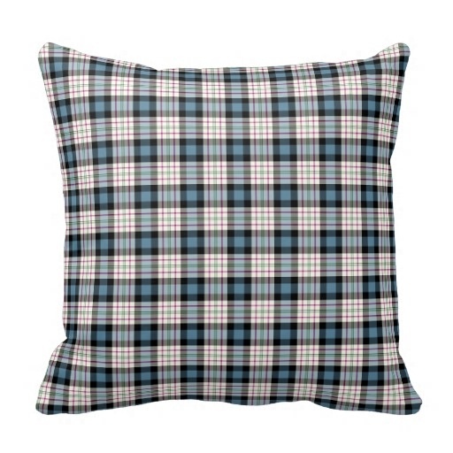 Curly Clan Ferguson Dress Blue font b Tartan b font Throw Pillow Case Size 45x45cm Free