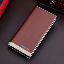 2015 Famous brand men wallet male genuine leather patchwork fashion purse carteira masculina with car holder