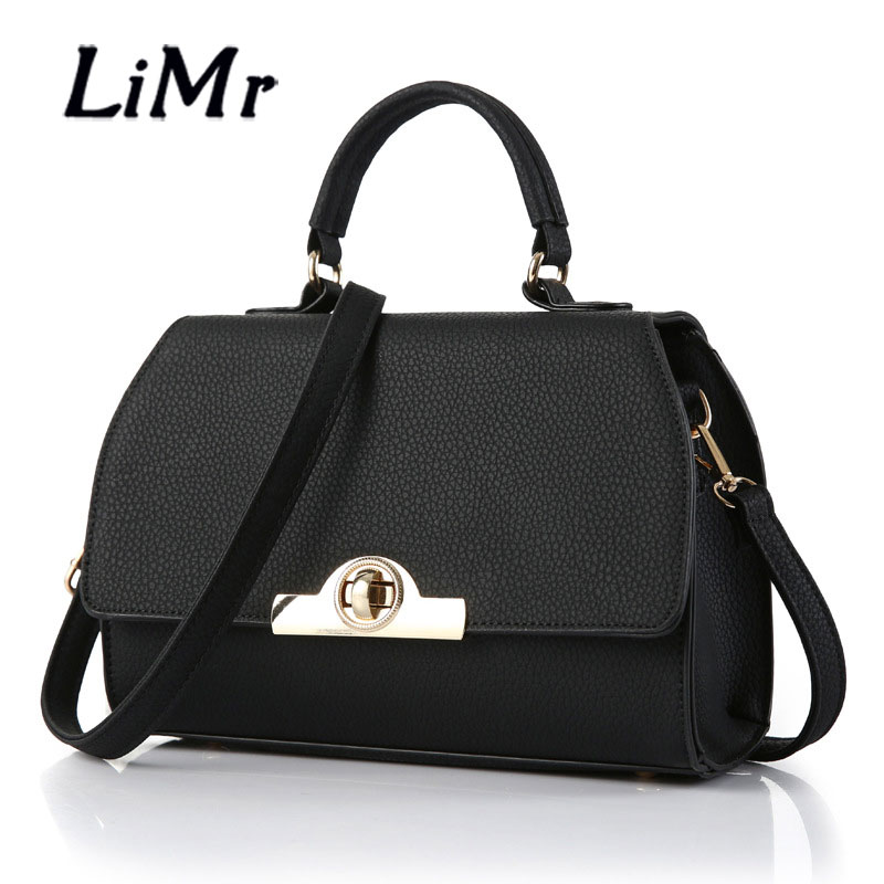 LiMr Flap Handbags New Korean Fashion PU Leather Lady Shoulder Bags Solid Embossed Lichee Diagonal Women Crossbody Messenger Bag