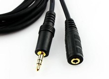Black 5 meter 3.5mm male to female audio extension cable aux cable for computer PC headphone laptop tablet,speaker,amplifier