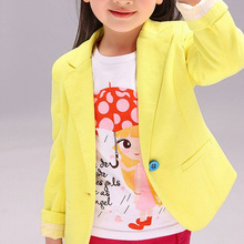 2015 New Spring Autumn Kids Suits Jacket for Girls Children Brand Coat Trench Girl Blazers Kids