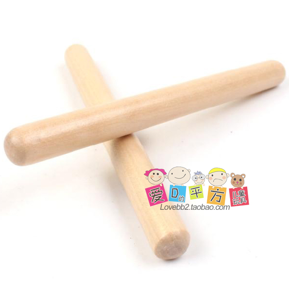 Orff stick musical instrument wooden child music rhythm stick 1inToy