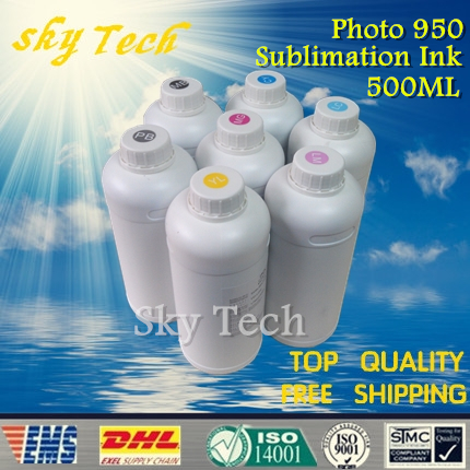 7*500ML Sublimation ink suit for  Epson stylus photo 950 960  suit for T0331 series  ,7 color ,sublimation Ink for cloth and etc