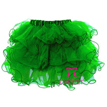Gothic Layers Ruffles Green Organza Net Sexy Adult Tutu Skirt Women Burlesque Petticoats Underdress Underskirt Club Dance Wear
