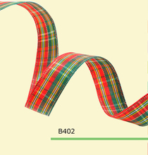 100yards/roll 3/8 Inch England Checked Tartan Ribbon