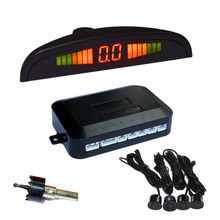 1set Auto Reversing Detector with LED Digital Display 4 Sensor and Step-up Alarm Car Distance Detection System Parking Sensor