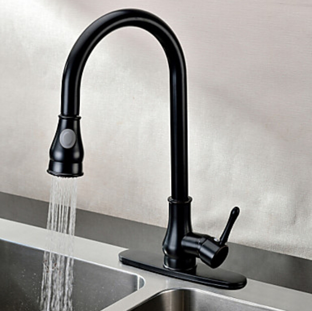 Single Handle Pull Out Stream Sprayers Kitchen Mixer Faucet Single Handle Swivel Spout Kitchen Sink Taps Oil Rubbed Bronze