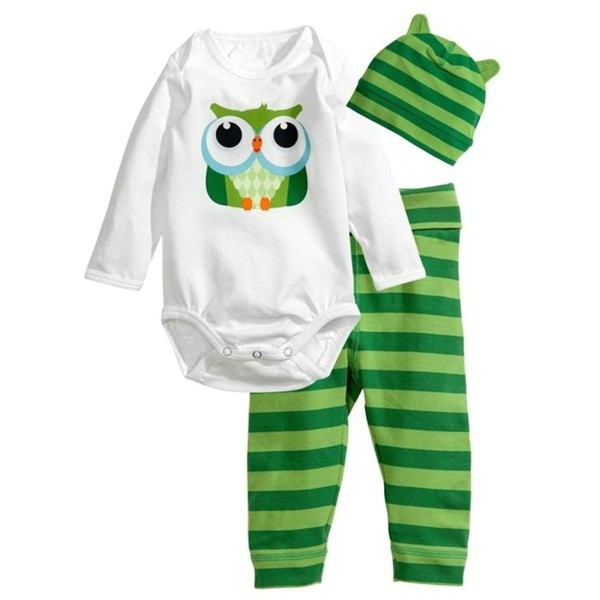 Baby Kids Boys Girls Clothing Sets Long sleeve+hat+pants 3pc Casual Cute Spring Clothing 12
