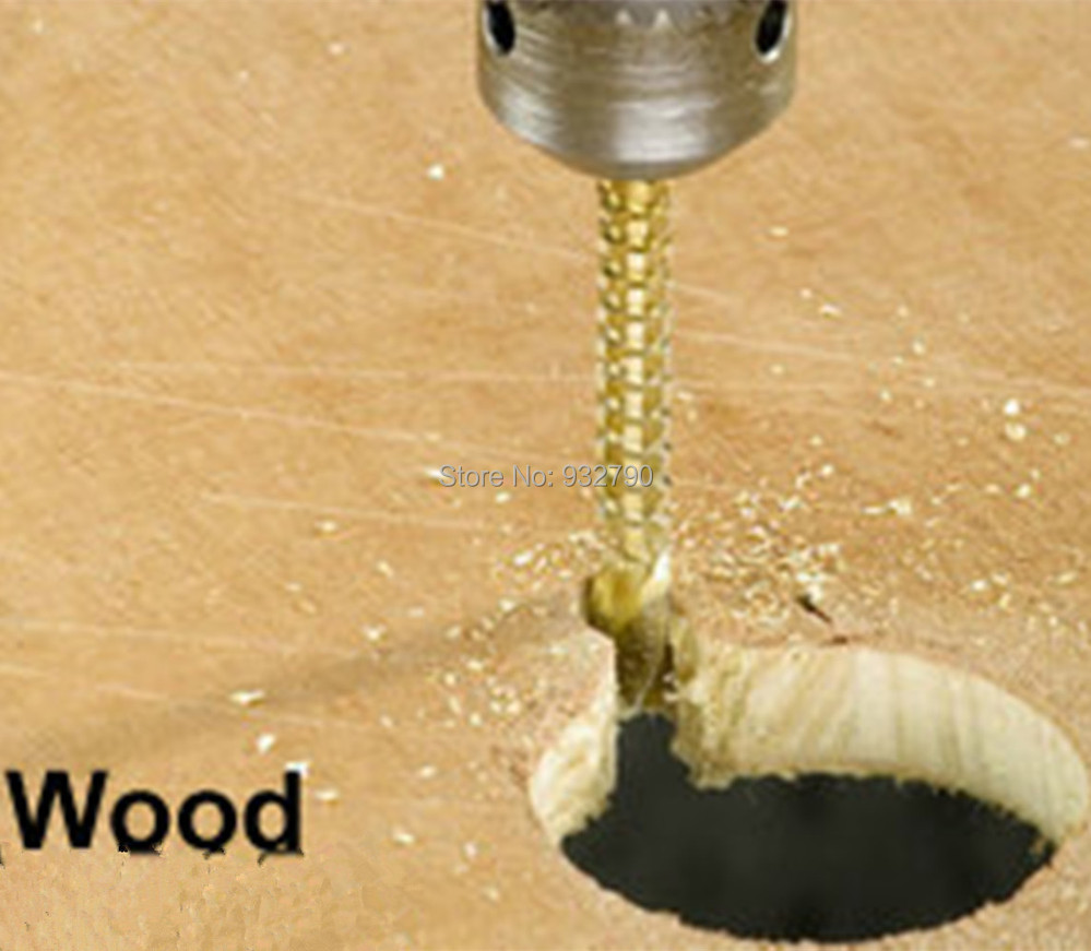 6pc Titanium Coated Woodworking Saw Drill Bit Carpenter Wood Plastic