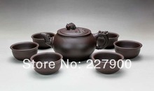 Chinese Yixing Handmade Zisha Purple Clay Tea Set Tea Service-Yuele-Zini-580cc/80cc