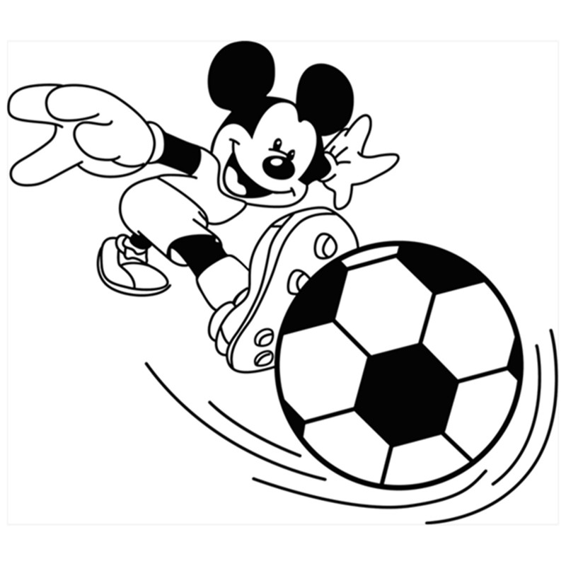 Boys gift font b anime b font wall stickers mickey mouse plays font b football b