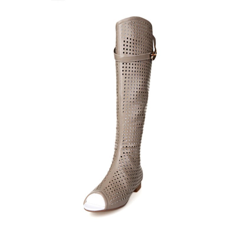 2015 New Women Summer Boots Fashion Buckle Knee High Boots Sexy