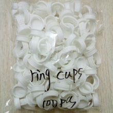 Free shipping Disposable ring cup tattoo pigments cups sponge tattooequipment and sent 100 white ring set