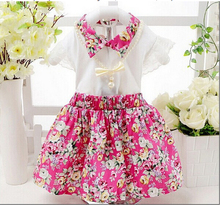 2015 Summer baby girls clothing sets children s clothing T shirt skirt girls 2 pieces clothes