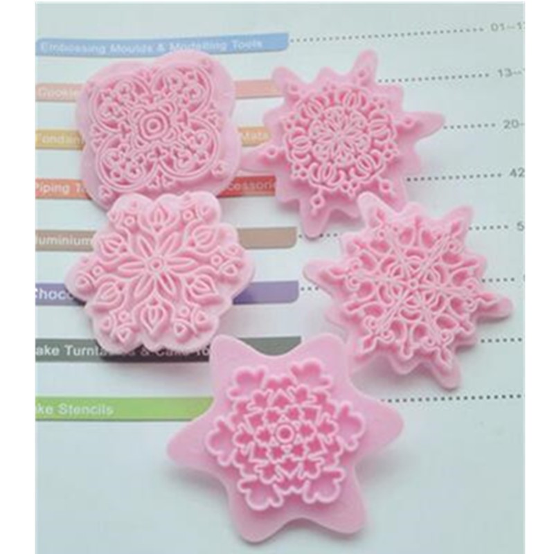 5pcs flower cake molds 3