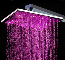 Square Showerhead 8″ Rain Shower Head – Color Changing
