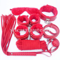 High quality erotic toy leather fetish bondage restraint sex product 7 pieces per set