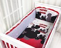 Promotion 7PCS Mickey Mouse Baby Crib Bedding Sets Free shipping and Fast Delivery bumper sheet pillow