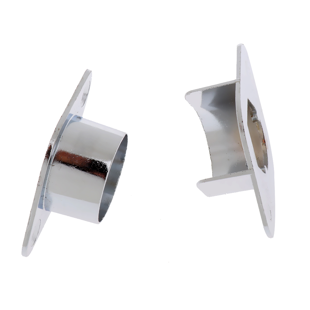 rods Wardrobe rail support ends 2 Curtain pole recess brackets for 25mm dia 