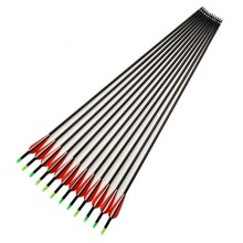 24Pcs lot Replaceable 30 inch Long Archery Carbon Arrow 500 spine Hunting Practice Archery for Long