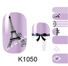 eiffel tower nail art sticker decorations beauty manicure purple color stickers for nails K1050 fingernail stickers