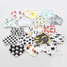 INS Fashion Fruit Shark Feather Pattern Kids 0-3Y Cotton Bids Cartoon Quality Bebe Bids