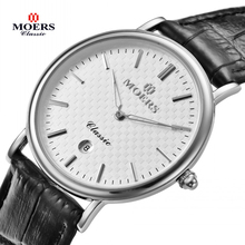 2015 Brand Moers CB 6008 watches men Casual fashion Genuine Leather wristwatch Waterproof luxury gold Business