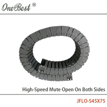 JFLO 1 Meter S45x75mm Drag Chain High-Speed Low Niose Open On Outside Type Towline High-Speed Sports Equipment Tanks Chain