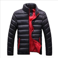 Winter jacket men 2015 new arrival fashion casual slim fit down jacket parka solid stand collar winter coat men AE-ME-194