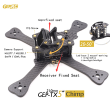 FPV Drone GEPRC GEP-TX 5 Chimp 180 210 230 Carbon Fiber X Quadcopter Frame with PDB LED XT60 Camera Mount For FPV QAV-X CHARPU