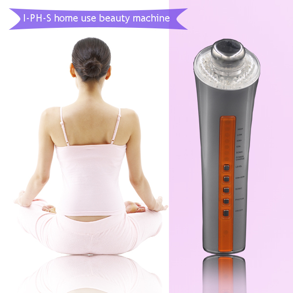 Фотография Free Shipping 3Mhz Ultra Sound Ultrasonic Skin Care Beauty Led Light Photon Therapy Facial Massager Roller 