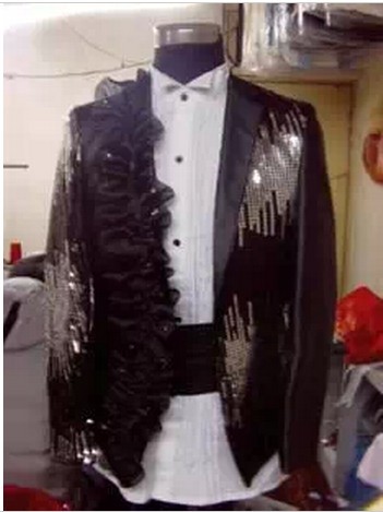 Free shipping Male sequined costumes MC host photography font b studio b font font b